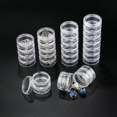 Transparent Co Joined Round Jewelry Makeup Storage Box Container | Bracelet, Earring Round Plastic Organizer